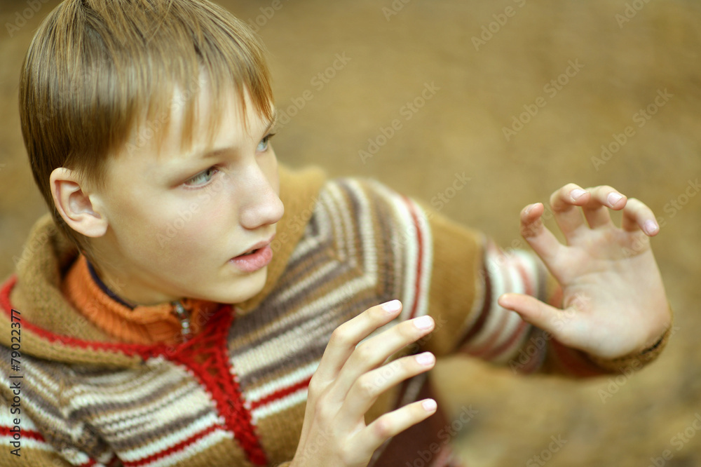 Boy scared Boy scared