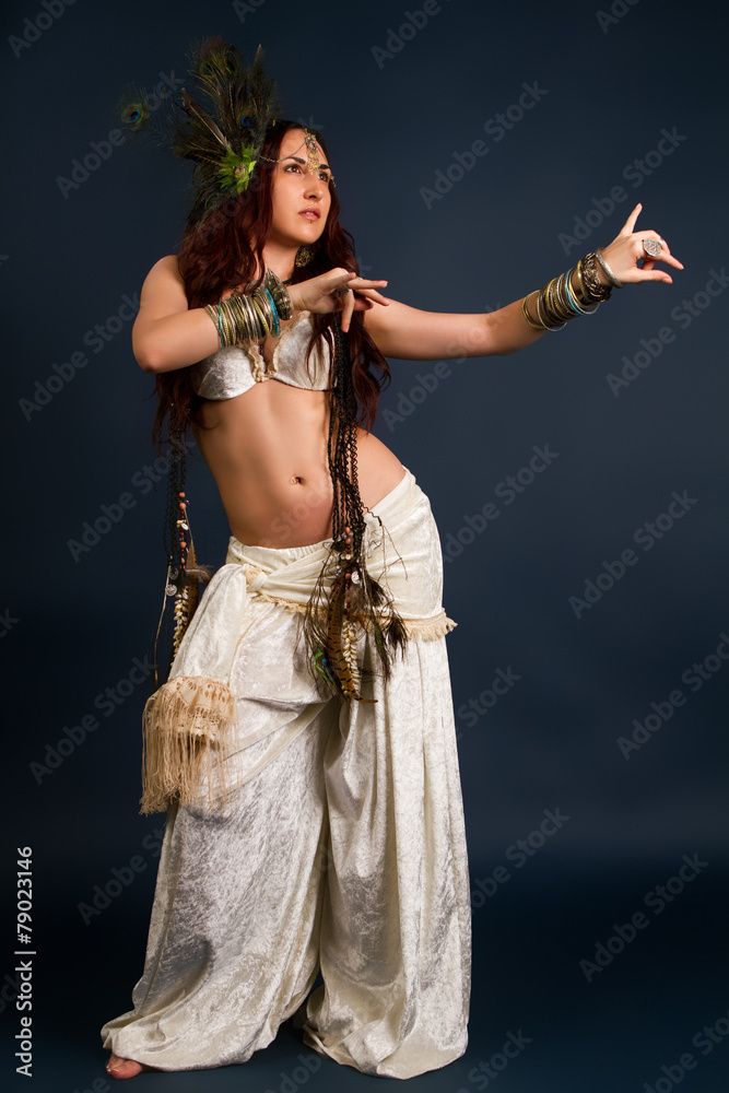 Native savage woman