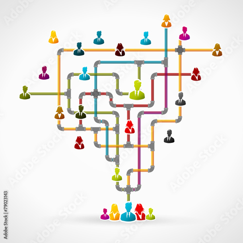 Industry people illustration with business avatar icon set