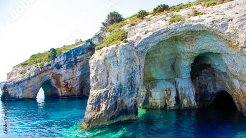 Błękit jaskiniowy na Zakynthos wyspie, Grecja