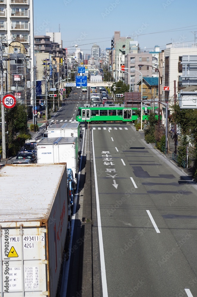 Obraz premium 若林踏切