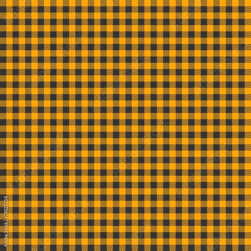 Seamless yellow and grey checkered tablecloth pattern