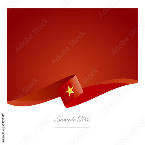 New abstract Vietnamese flag ribbon
