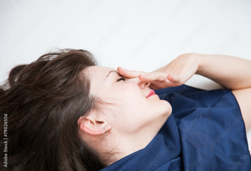 Fototapeta premium Despondent young woman