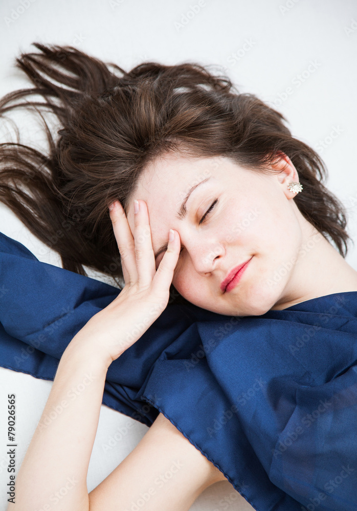 Portrait of a sleeping beautiful girl Portrait of a sleeping beautiful girl
