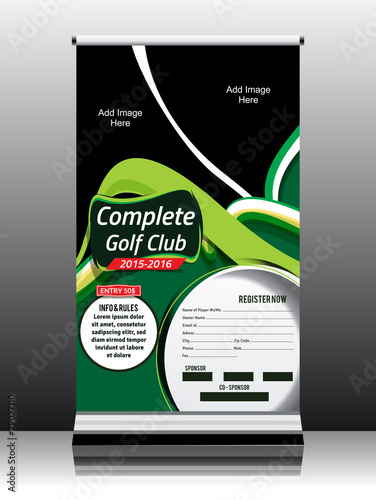 golf game roll up template design