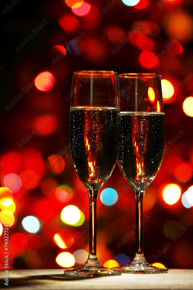 Two champagne glasses Two champagne glasses
