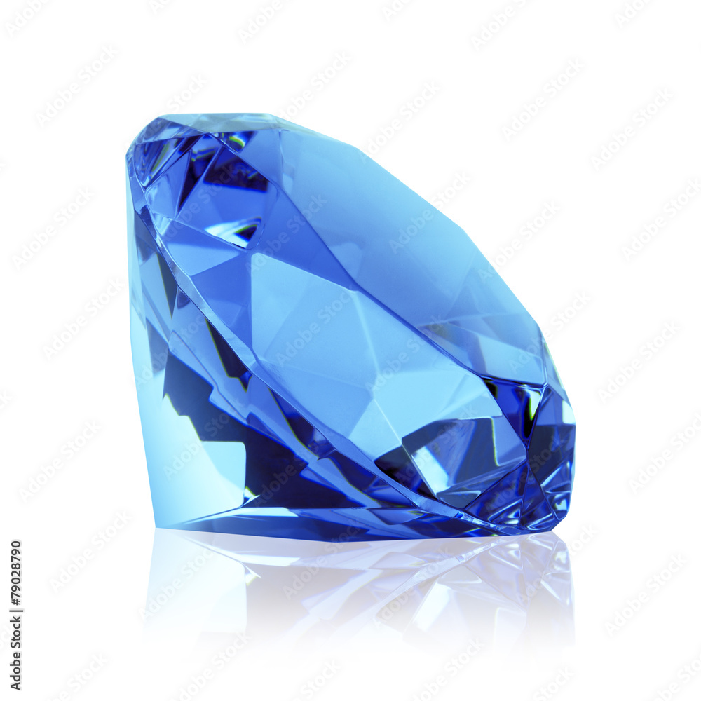 Saphir Diamant Stein Edelstein isoliert Photos | Adobe Stock