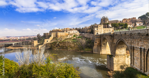 Toledo   Spain - view with famous bridge