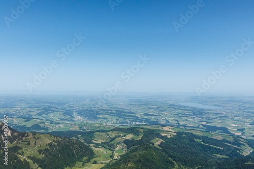 Lucerne view from mountain Pilatus, Switzerland with copy space