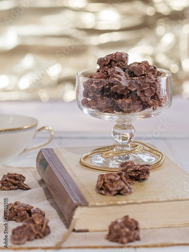 Schokocrossies in einem Glas