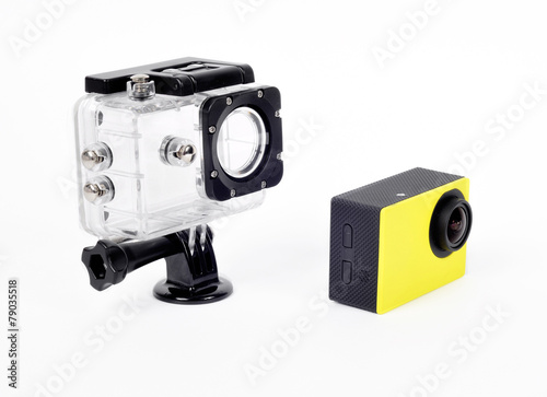 small action camera and waterproof box