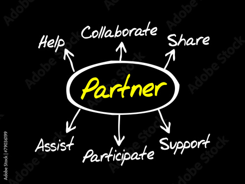 Partner diagram, business concept
