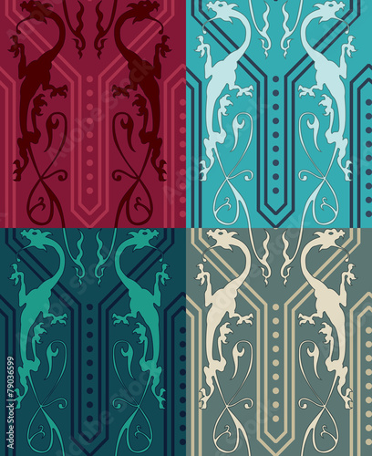 Gothic Dragons Seamless