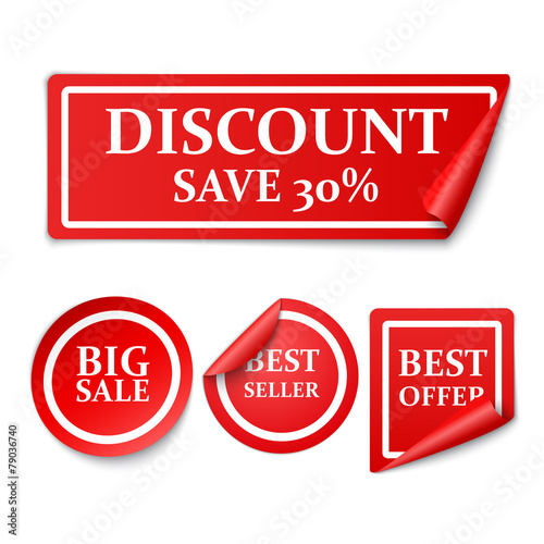 Red sale stickers