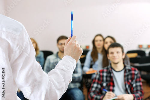 Group of students sitting i...