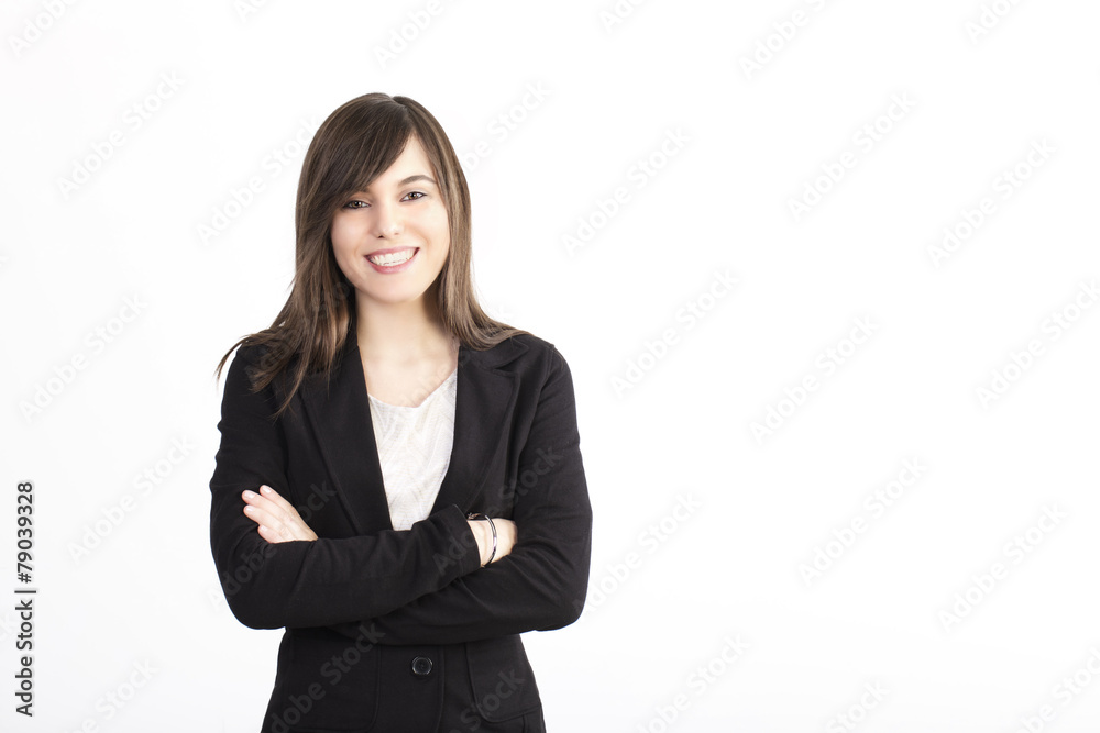 Confident Businesswoman On A White Background Confident Businesswoman On A White Background