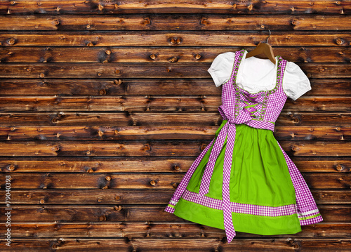 Dirndl auf Holz photo