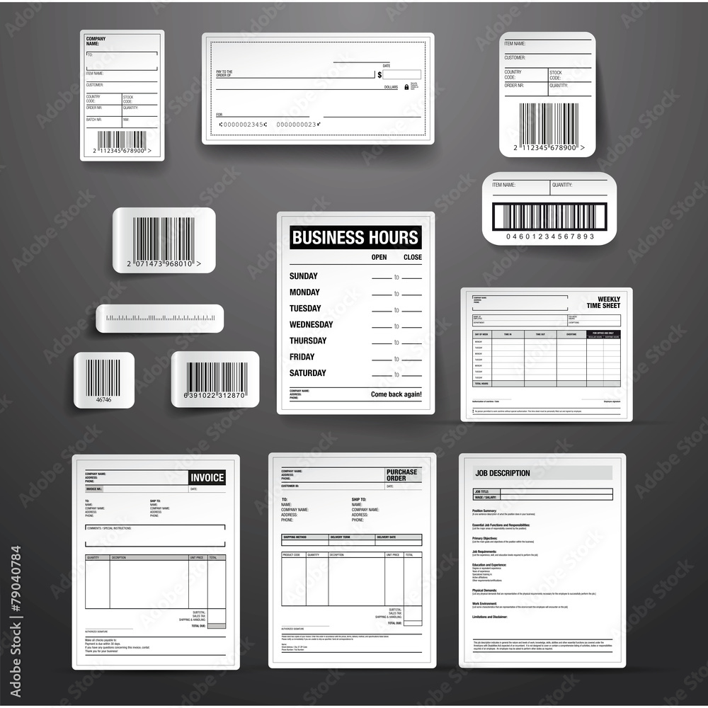Business template vector set Business template vector set