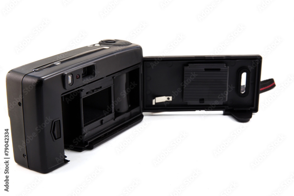 Digital compact photo camera isolated on white background Digital compact photo camera isolated on white background