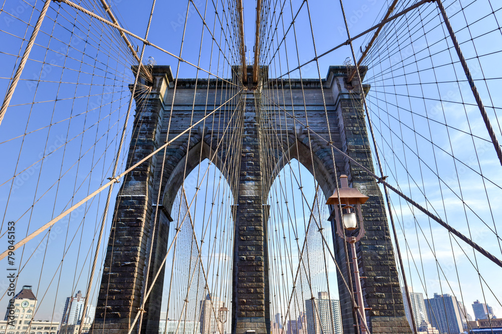 Fototapeta premium Brooklyn Bridge, Winter - New York CIty