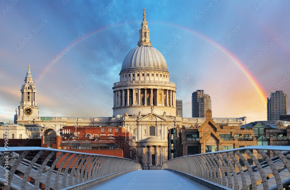 Obraz premium Londyn - katedra Paiul, Wielka Brytania