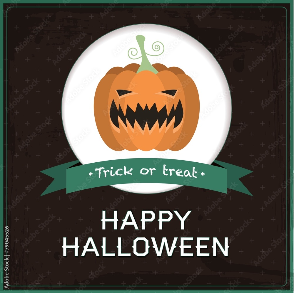 Naklejka premium vector Halloween card