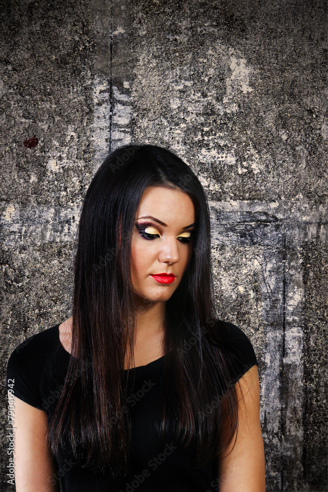 Sad beautiful young woman Sad beautiful young woman