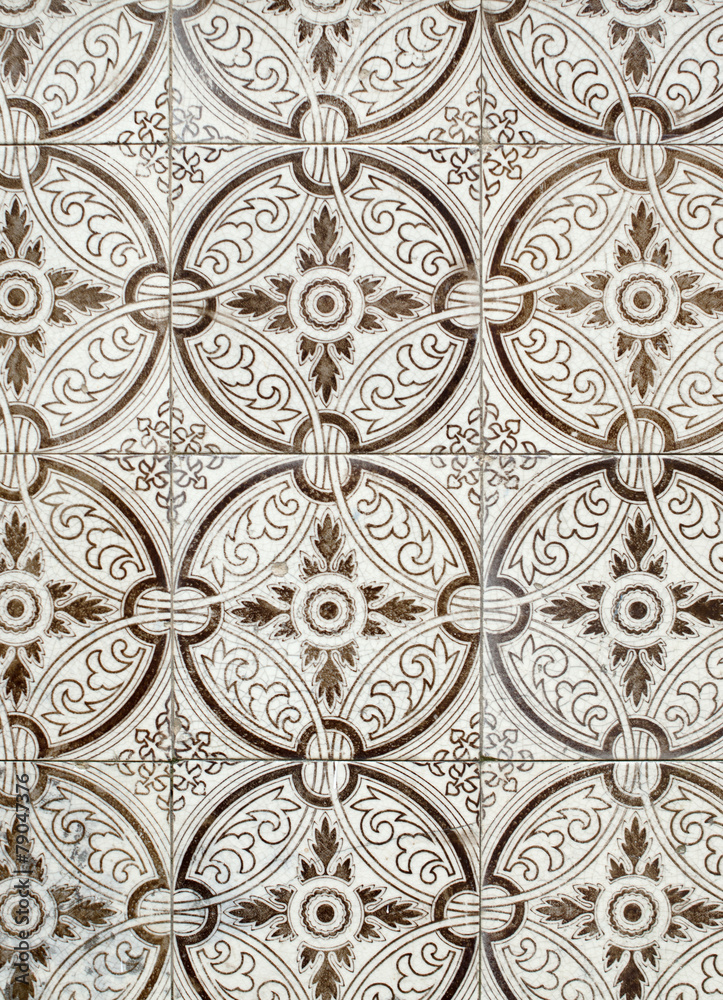 Traditional Portuguese glazed tiles Traditional Portuguese glazed tiles