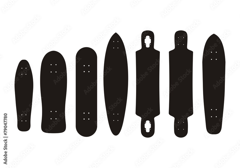 skateboar longboard types pictogram Stock Vector | Adobe Stock