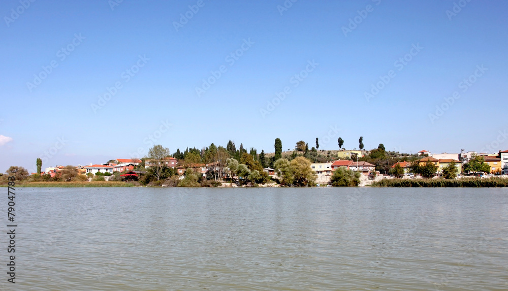 Obraz premium Golyazi Village and Uluabat Lake in Bursa, Turkey
