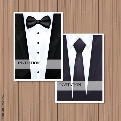 Greeting card with suit