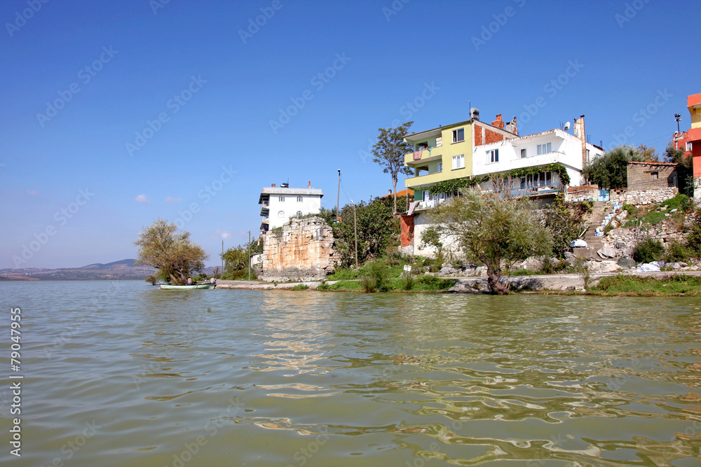 Golyazi Village and Uluabat Lake in Bursa, Turkey