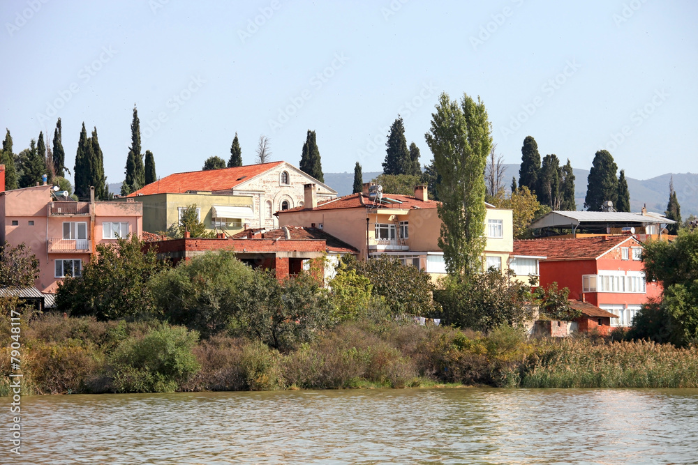 Fototapeta premium Golyazi Village and Uluabat Lake in Bursa, Turkey