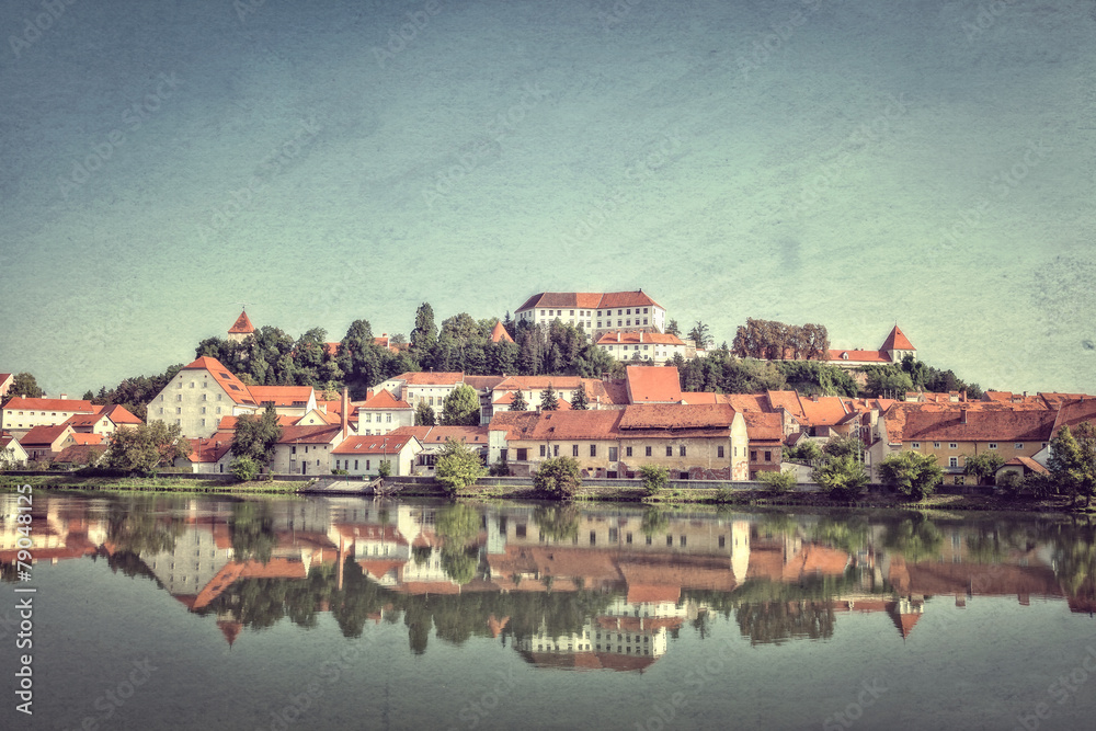 Ptuj, Slovenia. Vintage style photo