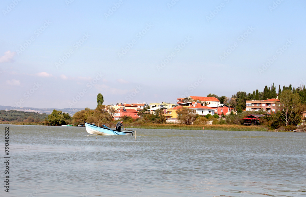 Golyazi Village and Uluabat Lake in Bursa, Turkey