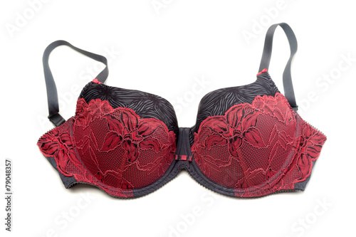 Wallpaper Mural Crimson bra. Isolate on white. Torontodigital.ca