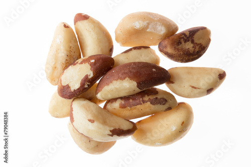 Brazil nuts isolated on white background