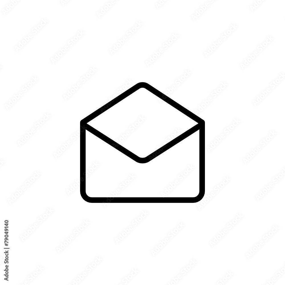 Open Email Trendy Thin Line Icon Open Email Trendy Thin Line Icon