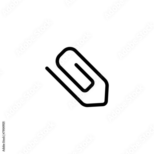 Paperclip Trendy Thin Line Icon