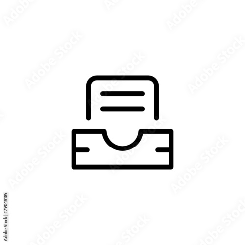 Inbox Trendy Thin Line Icon