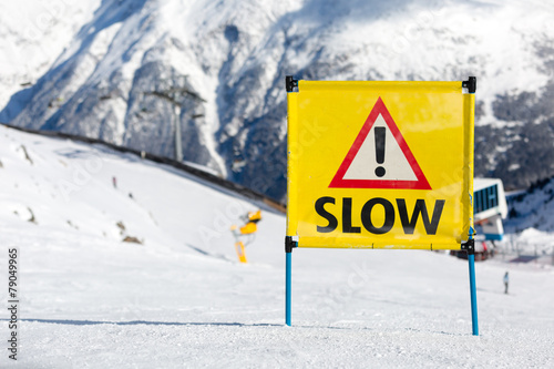Yellow warning sign