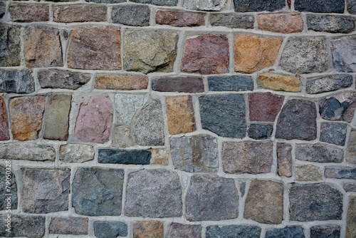 Stone wall with abstract pattern