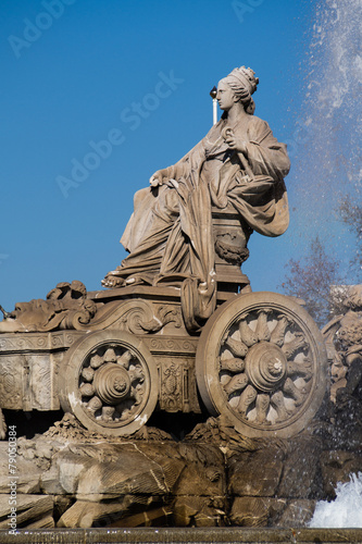 Famous monument of Fuente de Cibeles in Madrid photo