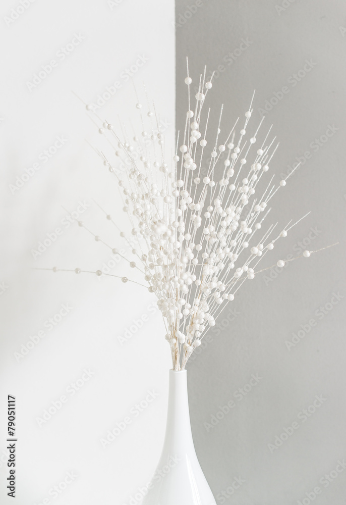 white luxury vase