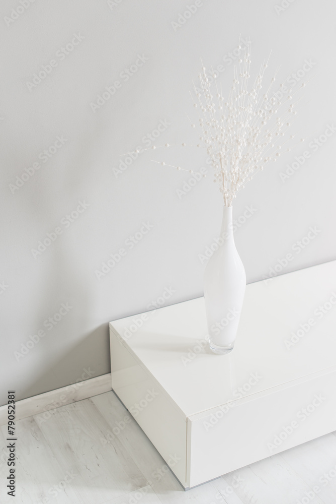 White luxury decoration in the room