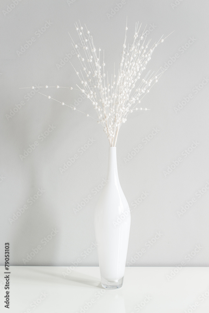 White vase decoration