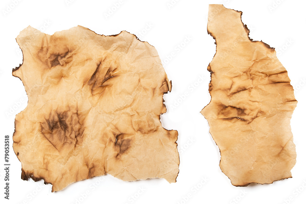 Old burnt paper Old burnt paper