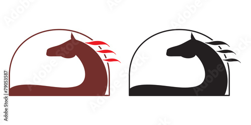 Horse symbol. Logo on white background. Vector