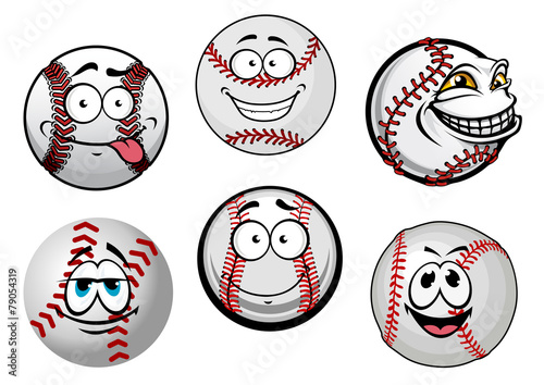 Photography Smiling baseball balls cartoon characters